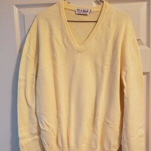 JoS. A. Bank men's light yellow sweater